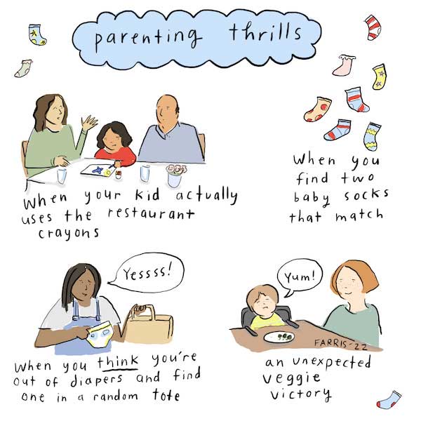 A cartoon about parenting by the artist Grace Farris.