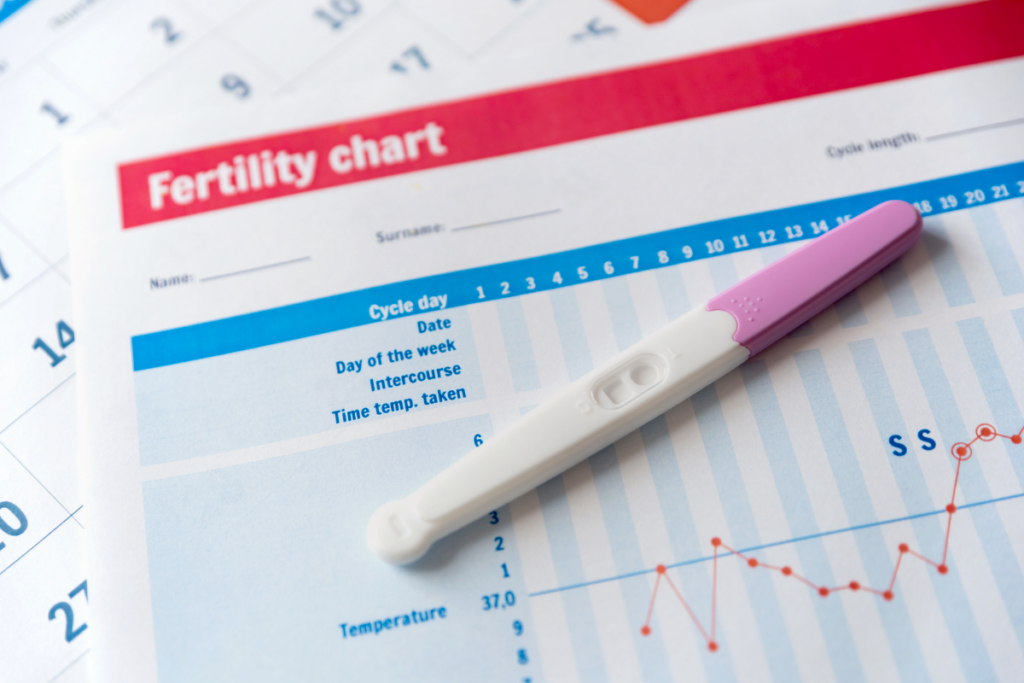 Fertility chart and a ovulation detector