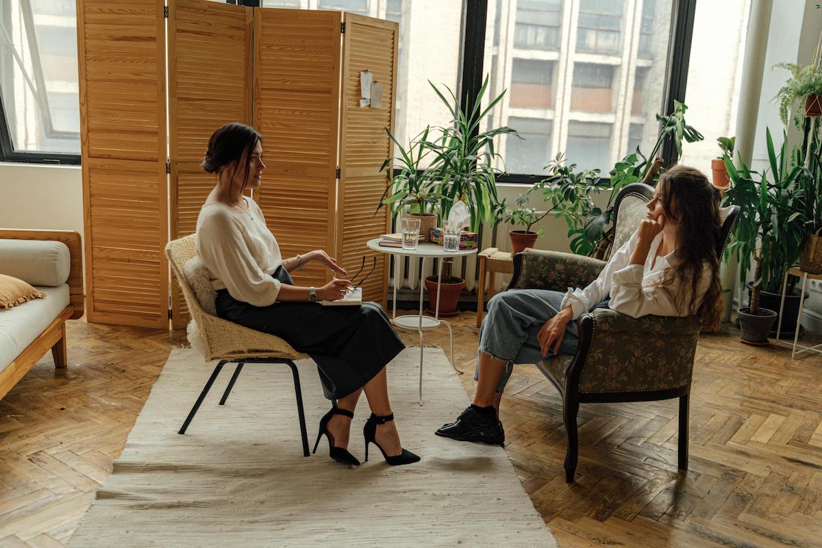 A person in therapy