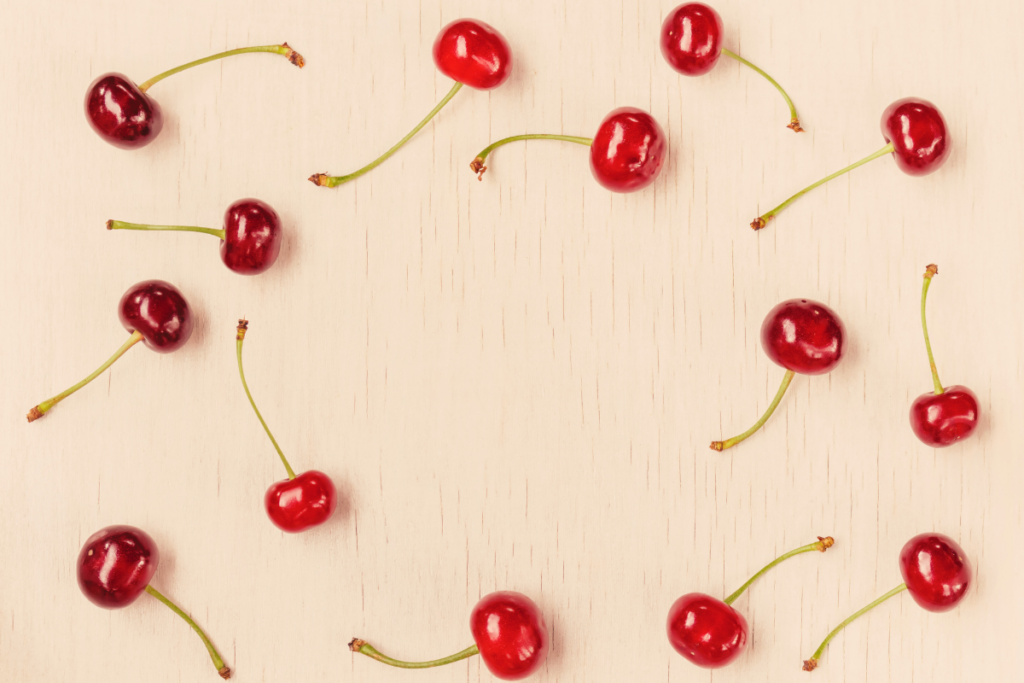 Cherries arranged mimicking cherry hemangioma