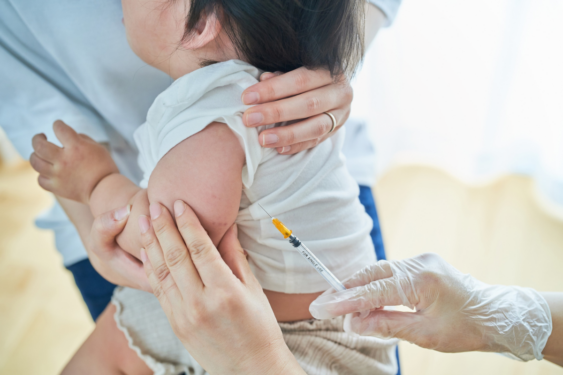 A child getting a vaccine